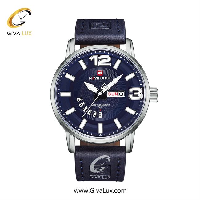 ساعت مچی مردانه بند چرمی ناوی فورس (نیوی فورس) NF9143 S/BE/BE